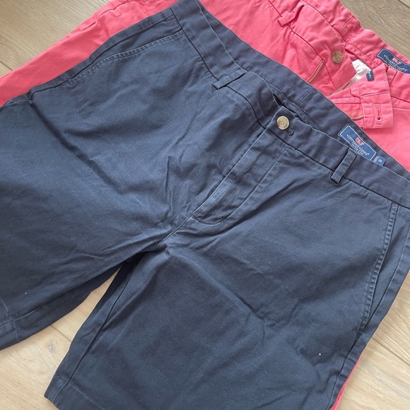 Vineyard Vines Navy and Pink Breaker Shorts - Picture 2 of 6